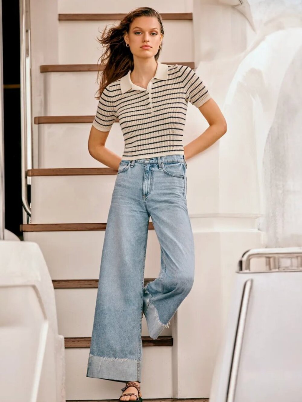 rag & bone Sophie Crop Wide-Leg Jeans - Picture 3 of 6